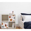Sweet Jojo Designs Boy Fabric Storage Bins Set Watercolor Sports Theme Blue Brown and Orange - 2 of 4