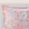 Gulches 3 Piece Twin/Twin XL Metallic Printed Plush Comforter Set with Throw Pillow - 4 of 4