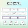 FLEXYVA P21 Genuine Adhesive Pattern with Border 2.0 Label Paper 14x40mm (0.55"x1.57") 180 Labels/Roll, 3 Roll, for Home Office School Organization - 2 of 4