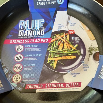 Blue Diamond HD 11 inch Skillet with Lid Blue CC006151  - Best Buy