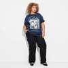 Women's Corpse Bride Oversized Short Sleeve Graphic T-Shirt - Blue - 3 of 3