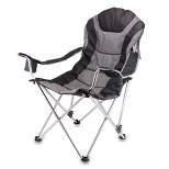 Picnic Time Reclining Camp Chair with Carrying Case - Black