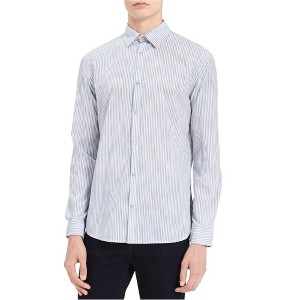 Calvin Klein Mens Space-Dyed Stripe Button Up Shirt - 1 of 1