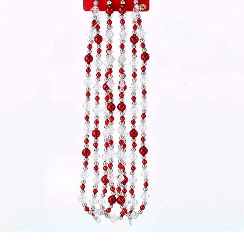 108.0 Inch Round Ball Faceted Bead Garland Tree Wreath Garland Tree Garlands, 1 of 4