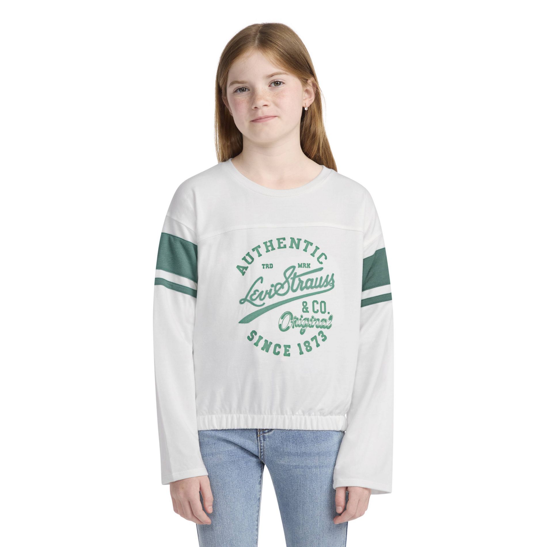 Levi's® Girls' Long Sleeve Varsity Shirt - Cream L