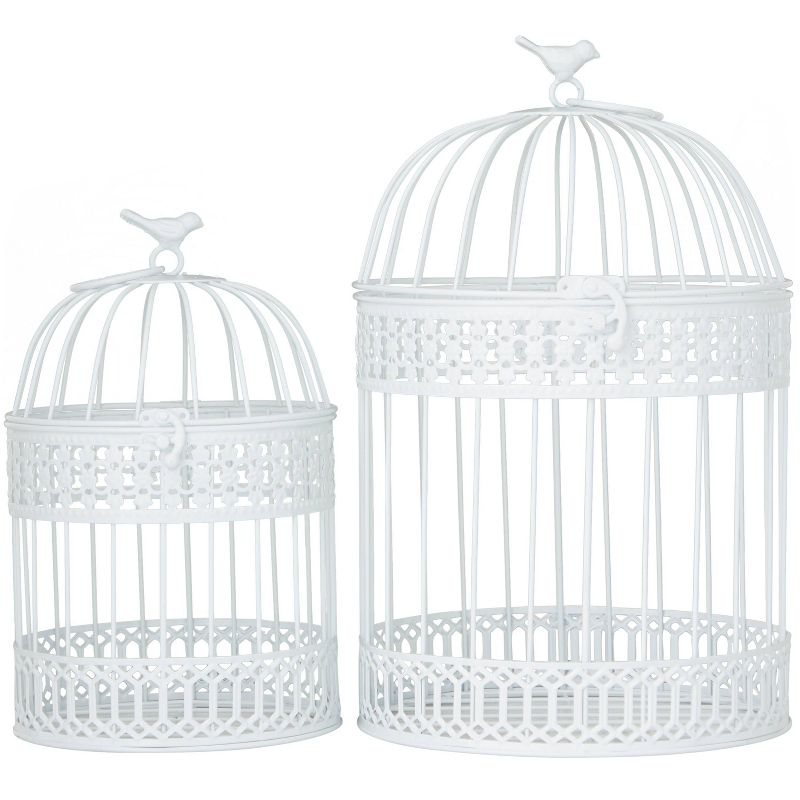 Set of 2 Metal 15.6" Country Cottage Birdcage - Olivia & May, 1 of 6