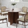 42" Farmhouse Round Brown Dining Table for 4 People with Round Arched Table Legs for Dining Room and Living Room - 4 of 4