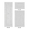 Lux Premium 100% Cotton  Ultra-Soft Tufted Solid Reversible 3 Piece Bath Rug Set, Water-Absorbent, Durable, Machine Washable Bathroom Rug - 2 of 4