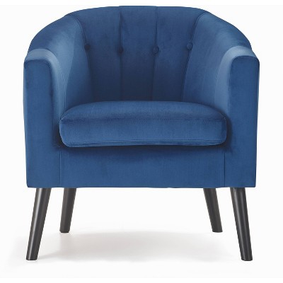 Ivey Tufted Accent Chair Blue - Adore Decor: Elegant Bucket Design ...