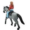 Collectible Wildlife Gifts | Horse & Rider, Roan Mustang With Female Rider, Hard Rubber, Hand Painted, Realistic, Toy, Gift,     2 1/2"  F7020 B97 - 4 of 4