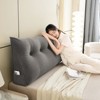 Bekrvio Corduroy Bed Wedge Pillow, Headboard Bolster Back Rest Cushion Pillow of Sofa Bed - 2 of 4