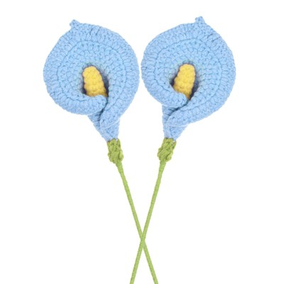 Unique Bargains Knitted Crochet Artificial Durable Artificial Flowers 2 Pcs