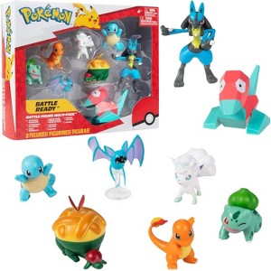 Pokemon Battle Ready! Figure Set, 8 Pieces - Playset with 2 & 3 inch Figures - 1 of 4
