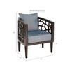 VYNXARIA Solid wood and plywood frame Accent Chair with cushion£¬Blue - 3 of 3