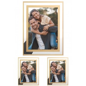 REGALWOVEN Wedding Home Glass Vertical or Horizontal Picture Frame for Tabletop Display - 1 of 4