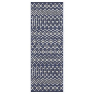 LunaLulinlk Blue 2 ft. 7 in. x 7 ft. 3 in. Indoor/Outdoor Area Rug - 1 of 4