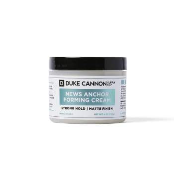 Duke Cannon News Anchor Forming Cream - Strong Hold, Matte Hair Styling Cream for Men - 4 oz