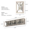 Hunter Fans 33" Squire Manor Wall Lights Brushed Nickel Finish - 4 Light Vanity for Damp Rated Indoor Spaces - 2 of 4