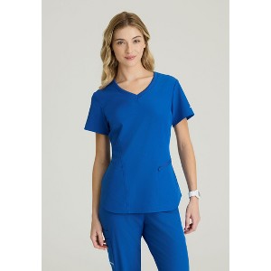 Skechers Vitality By Barco Women's Electra 3-Pocket Ribbed V-Neck Scrub Top - 1 of 4