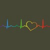Adult Design By Humans Rainbow Pride Heartbeat By Luckyst T-Shirt - 2 of 2
