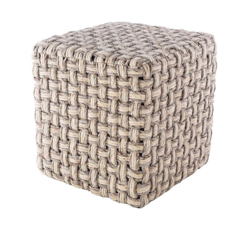 Mark & Day Mailberg 18"H x 18"W x 18"D Texture Pouf, 1 of 3