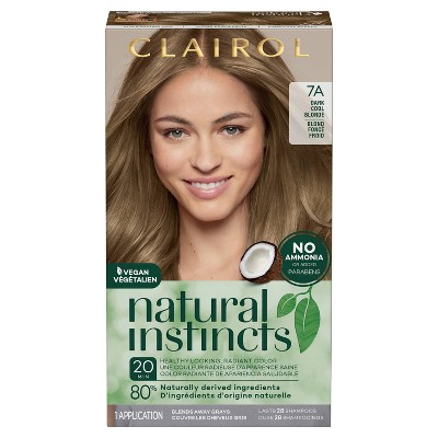 Clairol Natural Instincts Demi-Permanent Hair Color - 7A Dark Cool Blonde, Sandlewood - 1 Kit