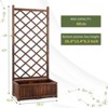 Karl Home 67 Inch Height Outdoor Garden Wood Planter Box with Trellis - 2 of 4