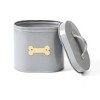 Park Life Designs 50 fl oz Cheshire Oval Dog Treat Canister Food Storage Container - Gray - 2 of 4