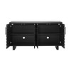 Lyngins Sideboard Buffet Cabinets with Geometric Panel,Coffee Bar Cabinets with 4 Doors,Metal Handles,Credenzas for Kitchen,Entryway - 4 of 4