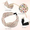 Unique Bargains Girl's Retro Little Flower Knotted Non-slip Wide Headband Pink 5"x2.09" 1 Pc - 4 of 4