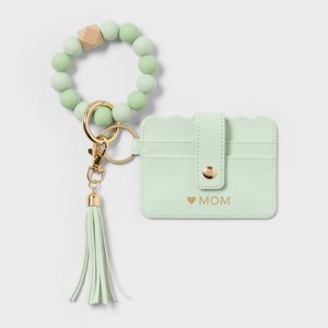 Mother's Day Beaded Wristlet Cardholder Green - Spritz™ : Target