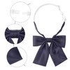 INSPIRE CHIC Women's Metallic Shiny Solid Color Square End Bow Ties - 3 of 4