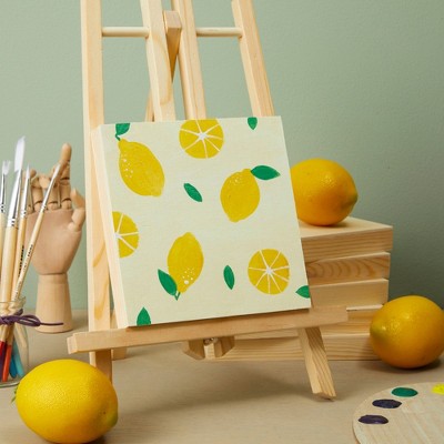 6 Pack Natural Pinewood Square Canvas Boards for Painting