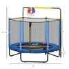 SEVOBAL 4.6' Kids Trampoline with Basketball Hoop 55" Indoor Trampoline Small Springfree Trampoline Gifts for Kids Toys Ages 3-10, Blue, 55"*55"*55" - 2 of 4