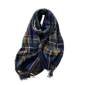 Anna-Kaci Women's Plaid Scarf with Soft Woven Fabric Classic Check Pattern and Cozy Wrap Design - 1 of 3