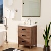 Hyleory 24" KD Freestanding Bathroom Vanity with Resin Single Sink, 3 Drawers - 4 of 4