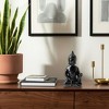 Sagebrook Home 10" Ceramic Buddha Sculpture - Contemporary Black Seated Buddha Statue - Decorative Table Accent For Home, Office, Yoga Studio. Gift - 2 of 4
