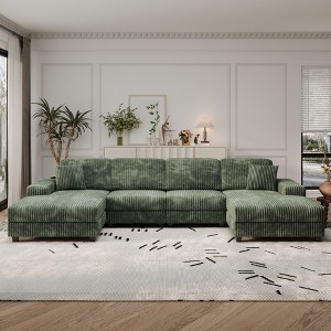 Whisen Convertible Corduroy Sleeper Sofa - 1 of 4