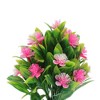 Unique Bargains Artificial Plants 17-Bud Square Pot Plum Blossom Arrangement Plastic 2.95"x2.95"x8.27" 1 Pcs - 4 of 4