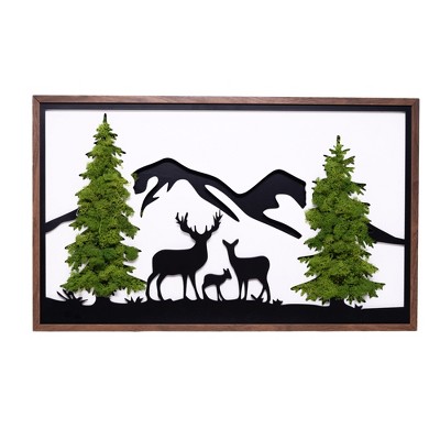 Cesicia Giraffe Metal Art Moss Wall Decor