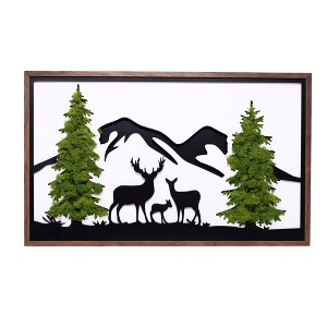 Cesicia Giraffe Metal Art Moss Wall Decor - 1 of 4