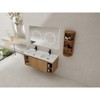 ChicFurnit Bathroom Storage Cabinets Floating Double Sink Vanity With Storage Rack And Soft Close Doors For Modern Homes, Beige, 47.6"*18.3"*20.5" - 2 of 4