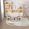 4-in-1 Activity Table Set with Detachable Tabletop, Table Set with Drawers and Bookshelf, Multifunctional Toddler Furniture for Drawing, Reading - 4 of 4