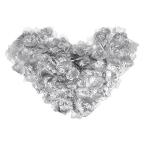 Unique Bargains Decoration Wedding Party Silk Artificial Flower Petals Silver Tone 2000 Pcs - 1 of 4