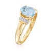 Ross-Simons 1.00 Carat Aquamarine Ring With Diamond Accents in 14kt Yellow Gold - 3 of 4