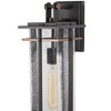 Minka Lavery Industrial Outdoor Wall Light Fixture Black Antique Copper 18 1/4" Clear Seeded Glass for Post Exterior Porch Patio - 3 of 3