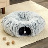 The Lakeside Collection Round Cat Tunnel with Soft Cat Bed Non-Slip Versatile Configurations - 4 of 4