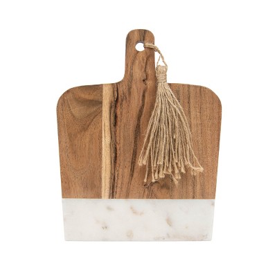 Small Black Wood, Marble & Jute Cutting Board - Foreside Home & Garden :  Target