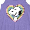 Girls' - Peanuts - Snoopy Heart Graphic Sleeveless Aline Dress - 2 of 4