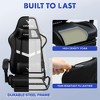 LUCKRACER Adjustable Reclining Ergonomic Faux Leather Swiveling PC & Racing Game Chair with Footrest - 2 of 4